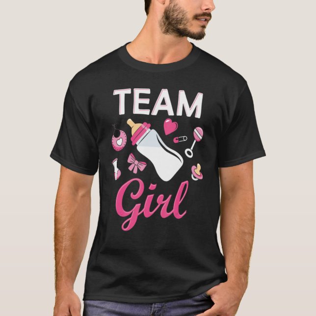 Camiseta Team Girl Gender Reveal Party Team Pink Baby Annou (Anverso)