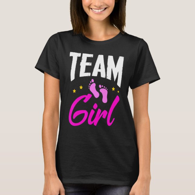 Camiseta Team Girl Gender Reveal Party Team Pink Baby Annou (Anverso)