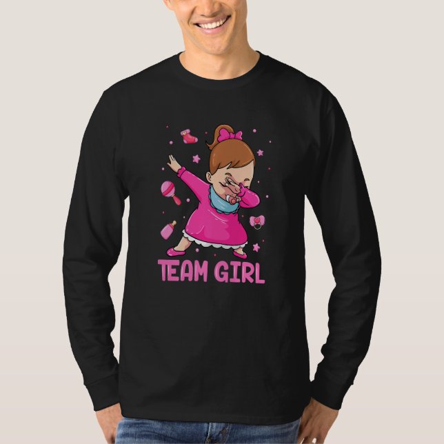 Camiseta Team Girl Pink Gender Reveal Party Baby Announceme (Anverso)