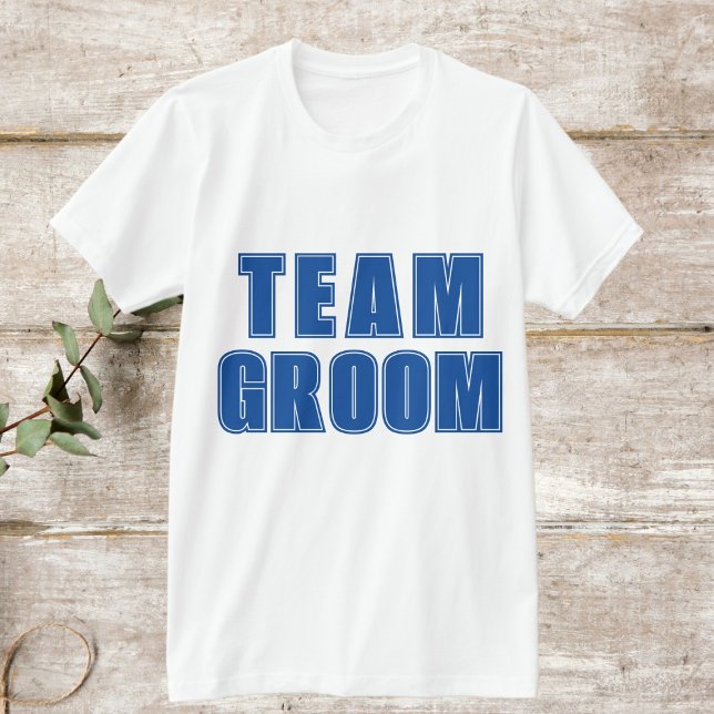 Camiseta TEAM GROOM estilo varsity groomsmen azul (Subido por el creador)