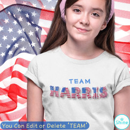 Camiseta TEAM HARRIS - Cartas en globo de bandera estadouni