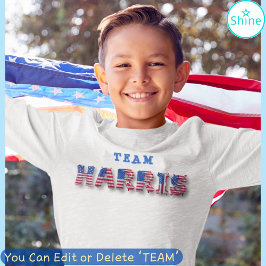 Camiseta TEAM HARRIS Kamala Harris Alfabeto globo de bander