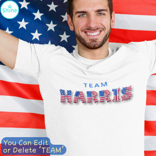Camiseta TEAM HARRIS Kamala Harris, carta en globo