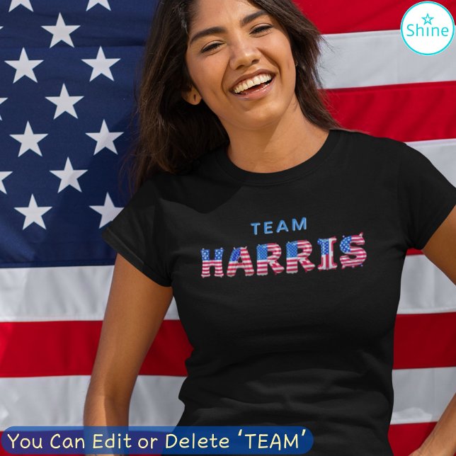 Camiseta TEAM HARRIS Kamala Harris Cartas en globo con band (Subido por el creador)