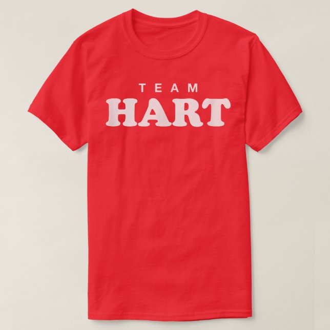 Camiseta Team Hart Personalized Surname Bride Groom Family  (Diseño del anverso)