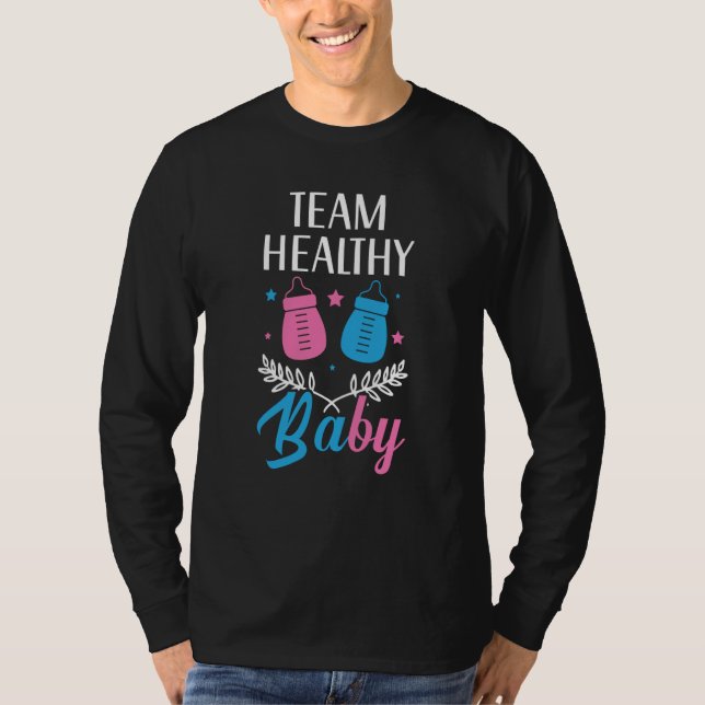 Camiseta Team Healthy Baby Announcement Gender Reveal  1 (Anverso)