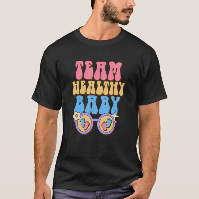 Camiseta Team Healthy Baby Baby Reveal Party Gender Reveal  (Anverso)