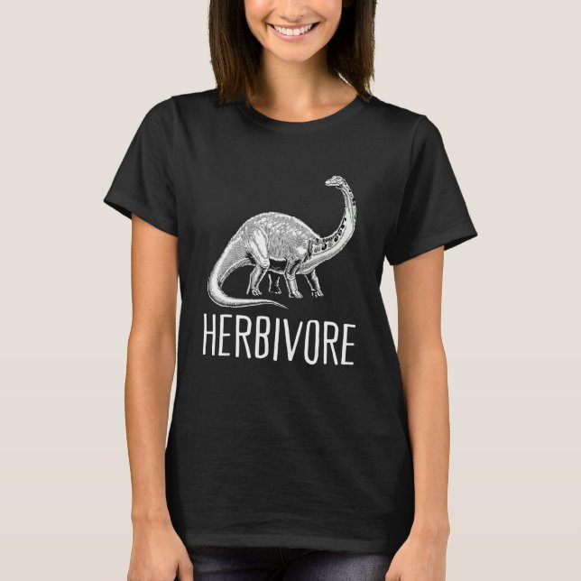 Camiseta Team Herbivore Vegan Brontosaurus Vegetarian Plant (Anverso)