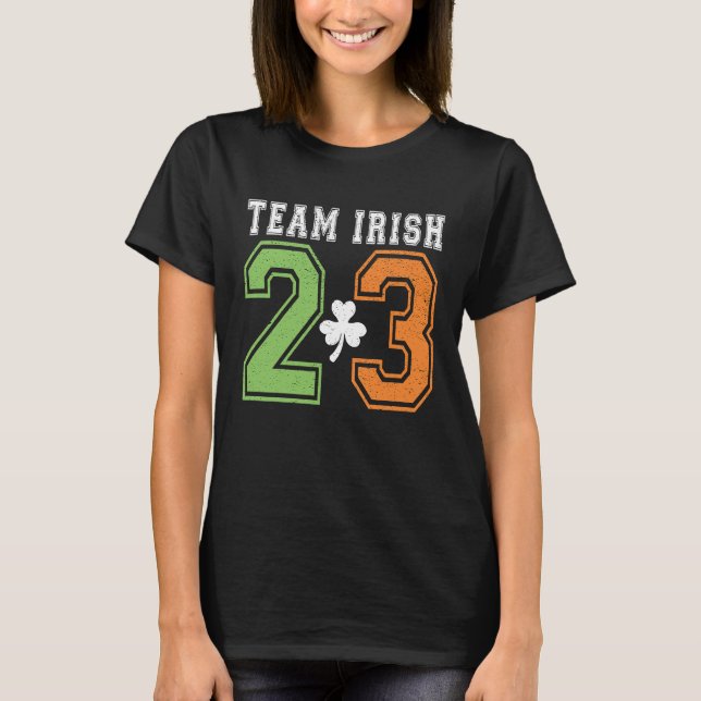 Camiseta Team Irish 2023 St Patricks Day Leprechaun Shamroc (Anverso)