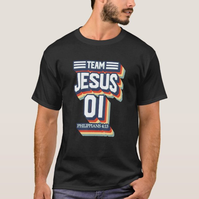Camiseta Team Jesus No 01 Warrior Member Christian Men Wome (Anverso)