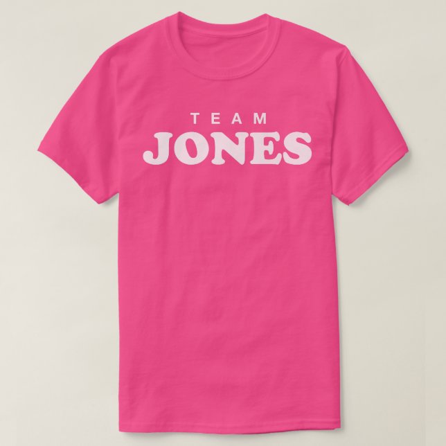 Camiseta Team Jones Personalized Surname Bride Groom Family (Diseño del anverso)