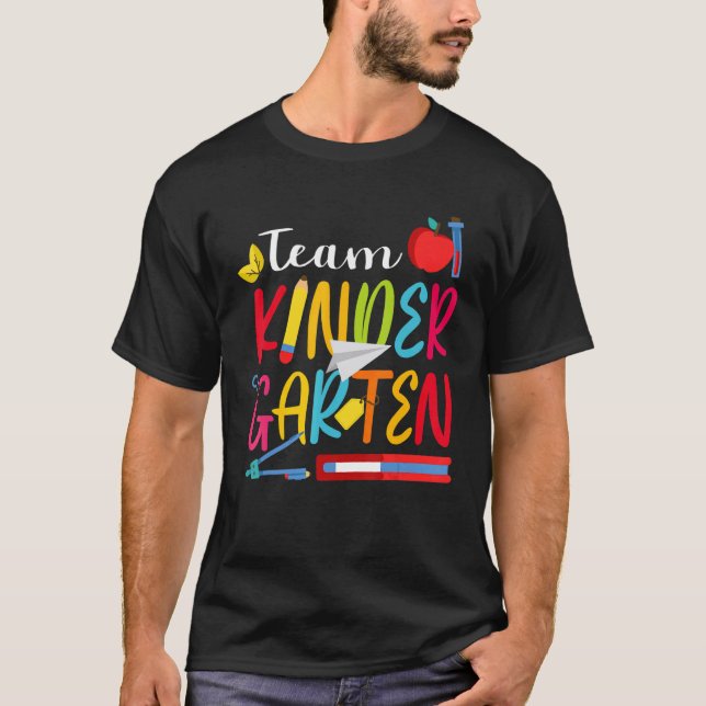 Camiseta Team Kindergarten Back To School Preschool 1st Gra (Anverso)