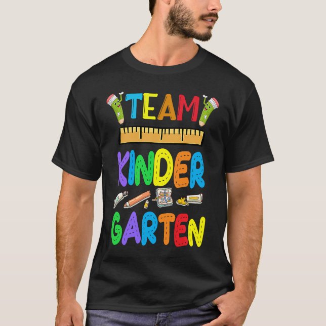 Camiseta Team Kindergarten Teacher Student Kids Back To Sch (Anverso)