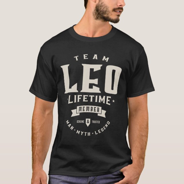 Camiseta Team Leo Lifetime Member Nombre personalizado T-Sh (Anverso)