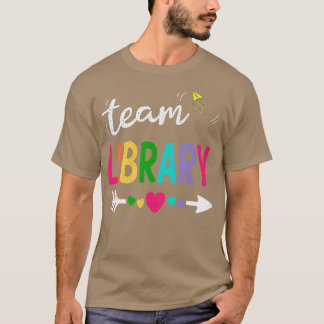 Camiseta Team Library Teacher Student Funny Back To School 