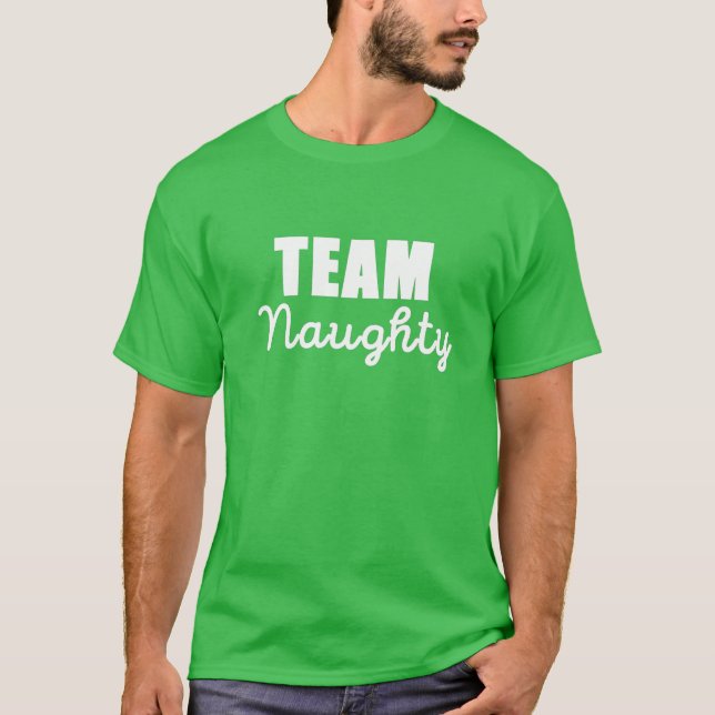 Camiseta Team Naughty Matando Navidades Parejas (Anverso)