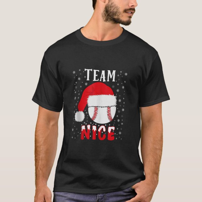 Camiseta Team Nice Baseball Funny Boys Baseball Christmas T (Anverso)