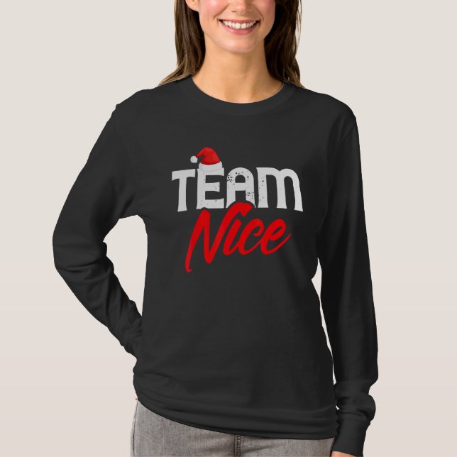 Camiseta Team Nice   Couple Matching Outfit Team Naughty (Anverso)