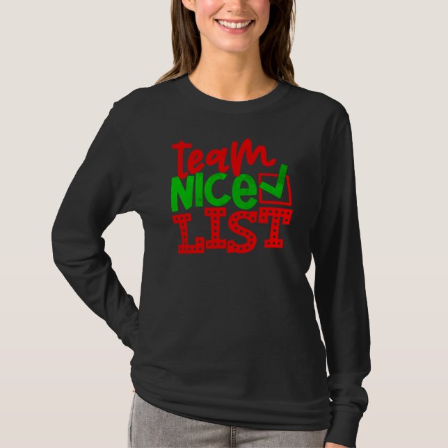Camiseta Team Nice List - Christmas Designs-56587 (Anverso)