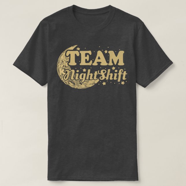 Camiseta Team Night Shift, Nurse  (Diseño del anverso)