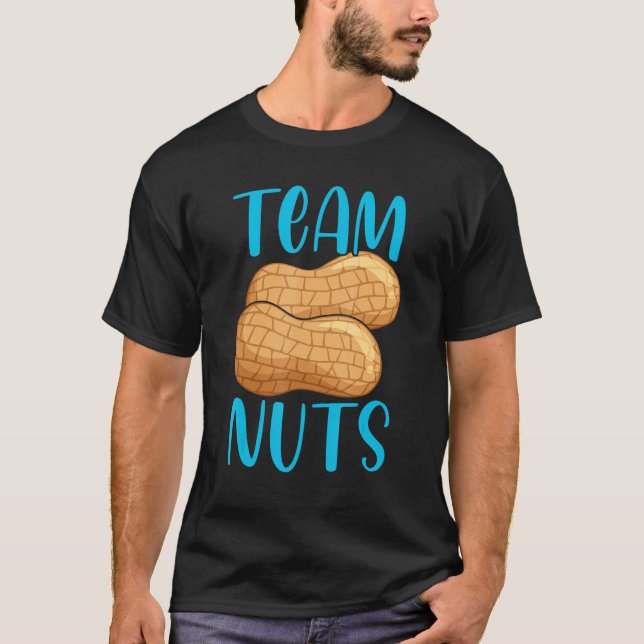Camiseta Team Nuts Gender Reveal Party Baby Announcement Te (Anverso)