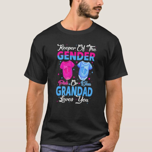 Camiseta Team Pink Or Blue Keeper Of The Gender Grandad Lov (Anverso)