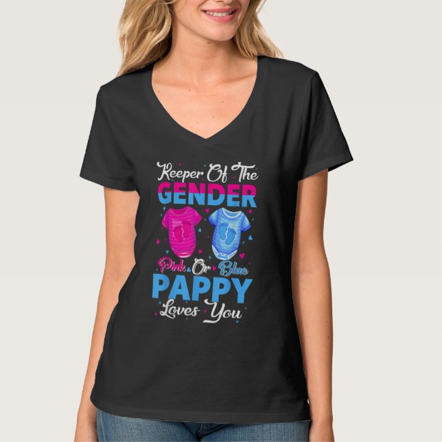 Camiseta Team Pink Or Blue Keeper Of The Gender Pappy Loves (Anverso)