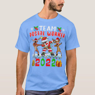 Camiseta Team Postal Worker 2022 Luces de Navidad Dabbing R