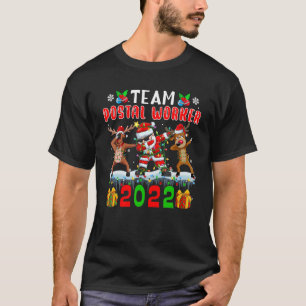 Camiseta Team Postal Worker 2022 Luces de Navidad Dabbing R