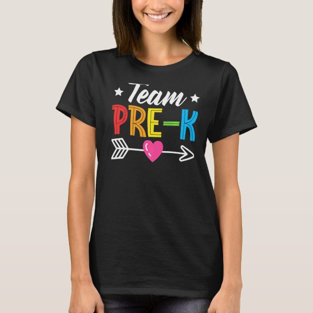 Camiseta Team Pre K Teacher Student Kids Back To School Gra (Anverso)