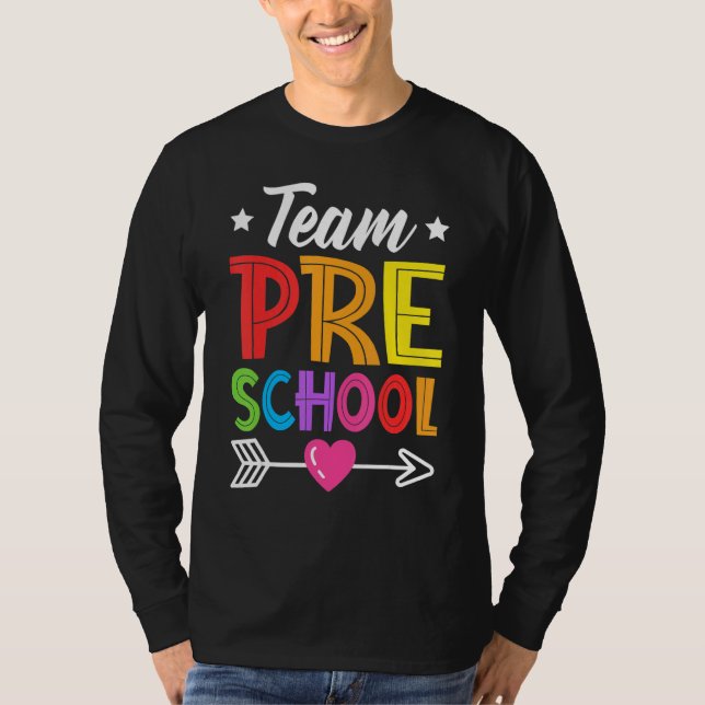 Camiseta Team Preschool Teacher Student Kid Back To School  (Anverso)