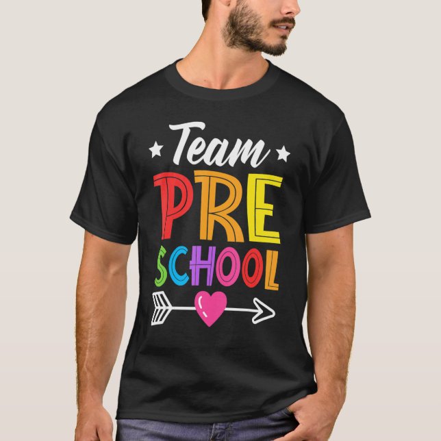 Camiseta Team Preschool Teacher Student Kid Back To School  (Anverso)