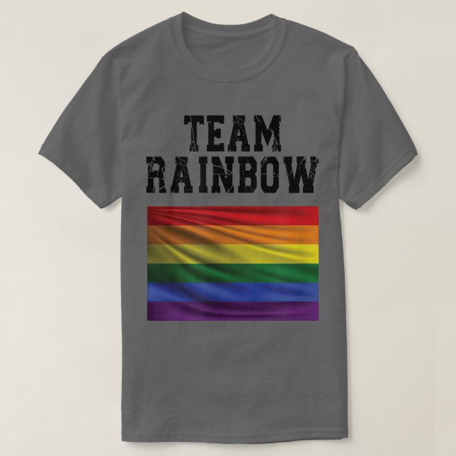 Camiseta Team Rainbow, LGBTQ, LGBT, GayPride  (Diseño del anverso)