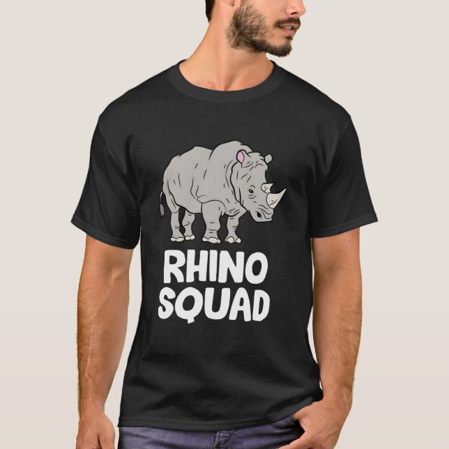Camiseta Team Rhino Rhino Squad Love Rhinoceros (Anverso)