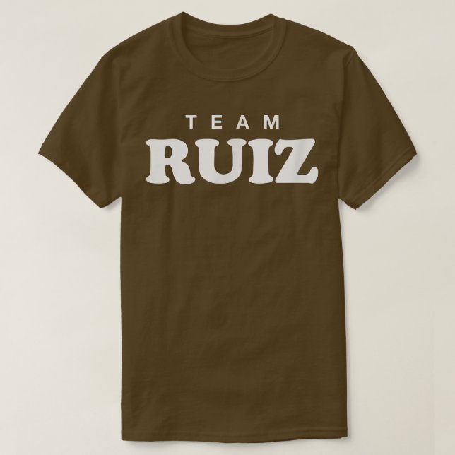 Camiseta Team Ruiz Personalizado Apellido Bride Groom (Diseño del anverso)