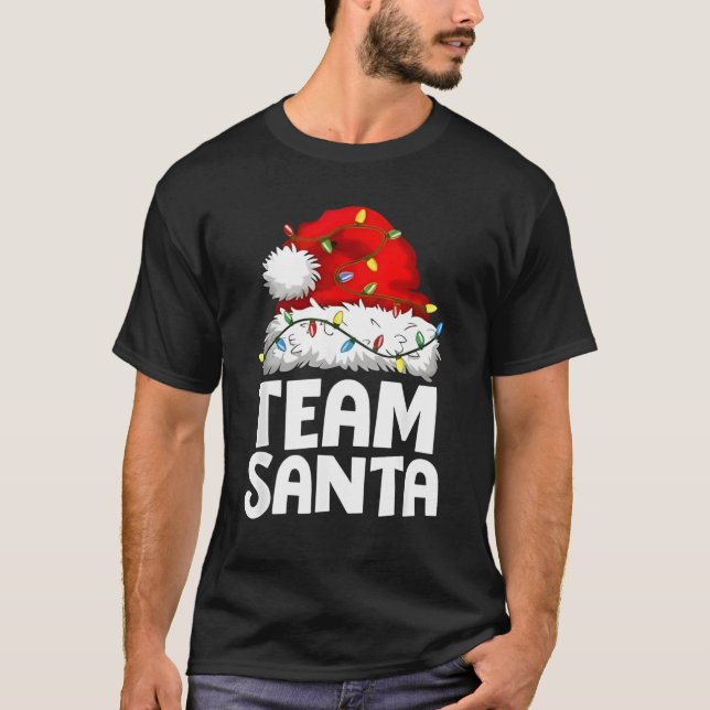 Camiseta Team Santa Christmas Squad Family Matching Pajamas (Anverso)