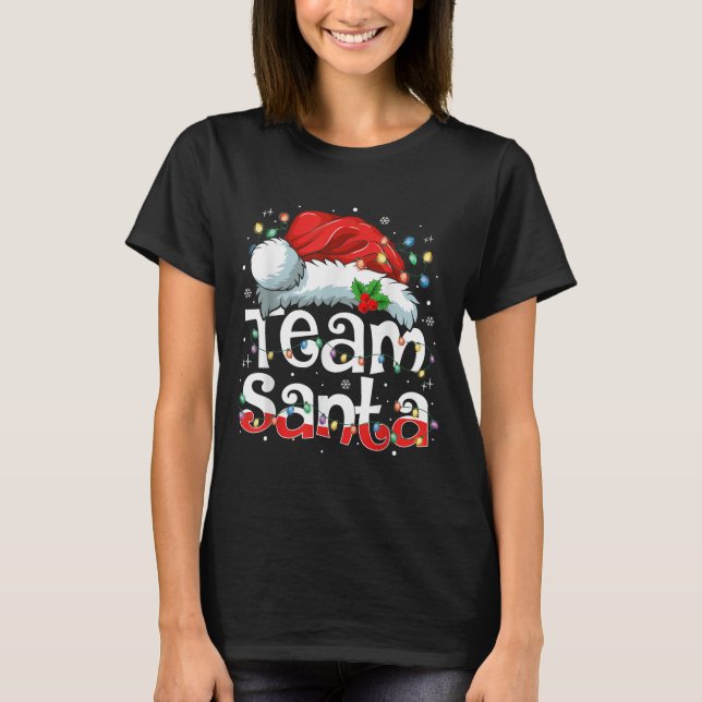 Camiseta Team Santa Claus Christmas Family Matching Pajama  (Anverso)