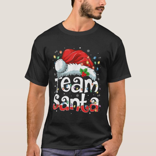 Camiseta Team Santa Claus Christmas Family Matching Pajama  (Anverso)