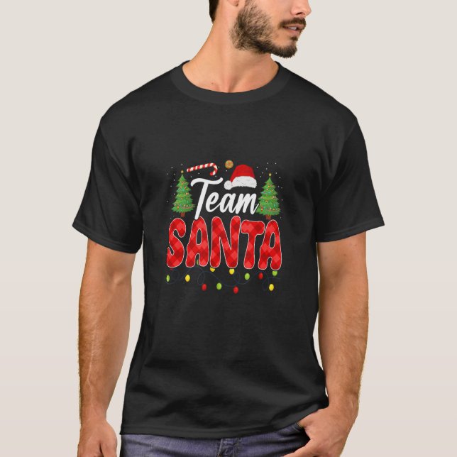 Camiseta Team Santa Family Group Matching Christmas Pajama  (Anverso)