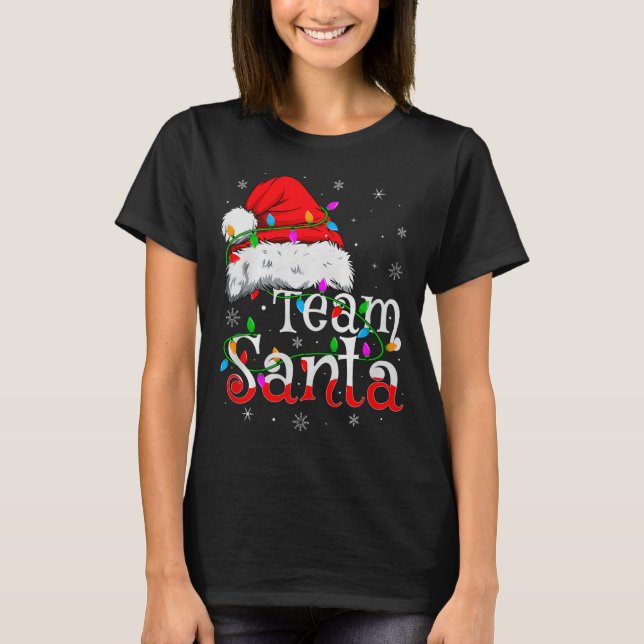 Camiseta Team Santa Xmas Pajamas Matching Family Group Chri (Anverso)