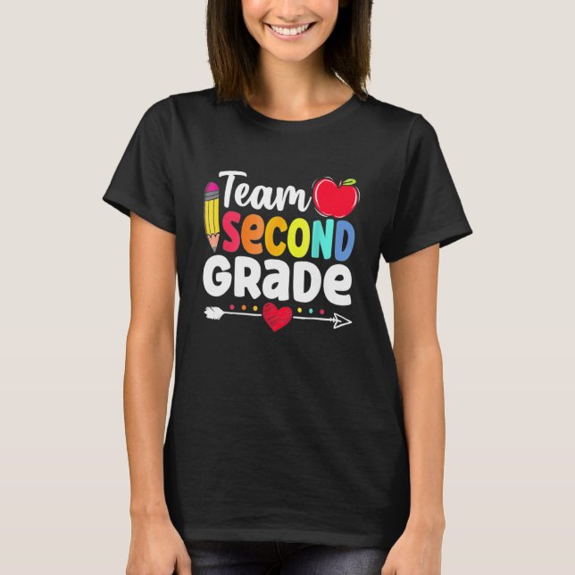 Camiseta Team Second Grade Hello 2nd Grade Back To School T (Anverso)