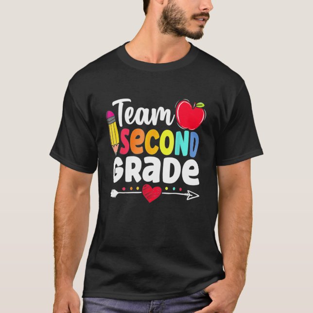 Camiseta Team Second Grade Hello 2nd Grade Back To School T (Anverso)