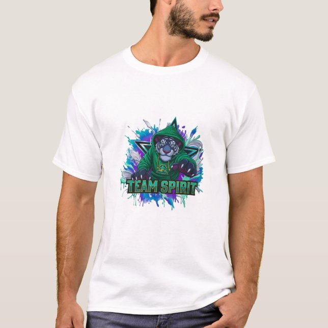Camiseta Team Spirit Tiger 🐯🔥✨ | Ropa Urbana de  (Anverso)