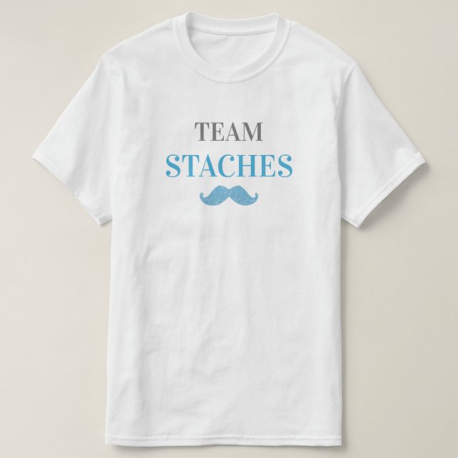 Camiseta Team Staches Revelación de Género Hombre (Diseño del anverso)