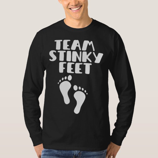 Camiseta Team Stinky Feet Foot Barefoot Footprint Foot Smel (Anverso)