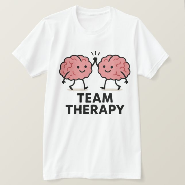 Camiseta Team Therapy Mental Health (Anverso del diseño)