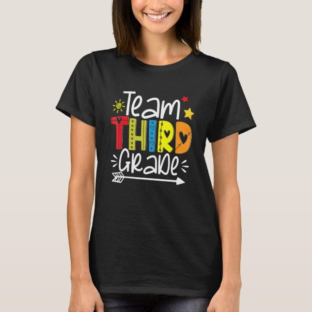 Camiseta Team Third Grado Estudiante De Maestría De Vuelta  (Anverso)