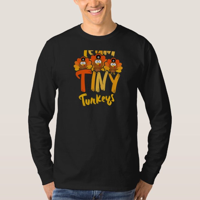 Camiseta Team Tiny Turkey Nurse  Thanksgiving (Anverso)