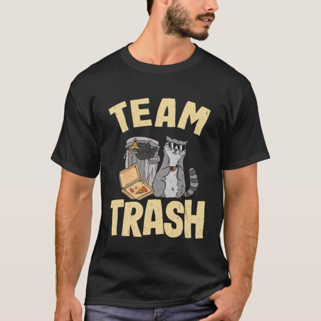 Camiseta Team Trash Can Garbage Panda Raccoon 4 (Anverso)
