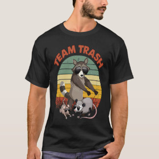 Camiseta Team Trash Opossum Raccoon  1